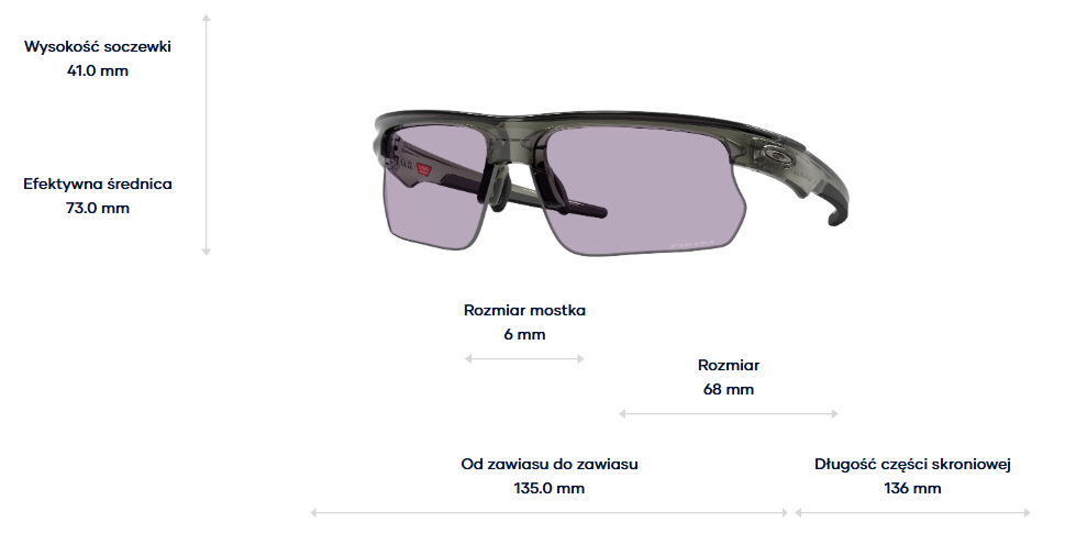 Oakley Okulary przeciwsłoneczne BISPHAERA Grey Smoke / Prizm Slate OO9400-27