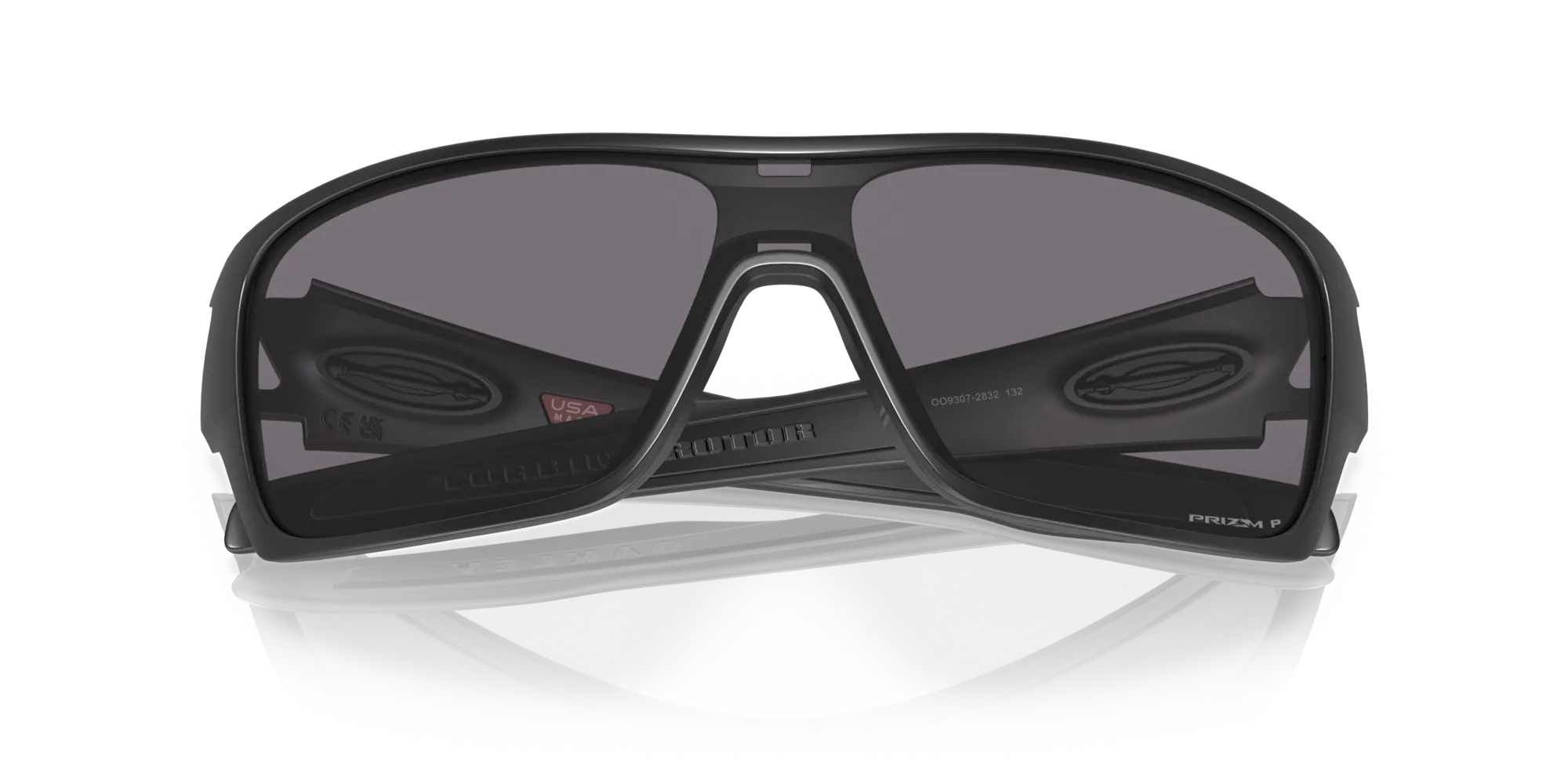 OAKLEY Sunglasses TURBINE ROTOR Matte Black/Prizm Grey Polarized OO9307-28