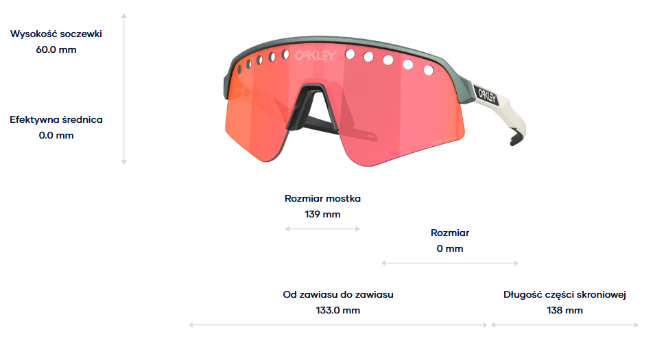 Oakley Okulary przeciwsłoneczne Sutro Lite Sweep Matte Silver/Blue Colorshift / Prizm Trail Torch OO9465-31