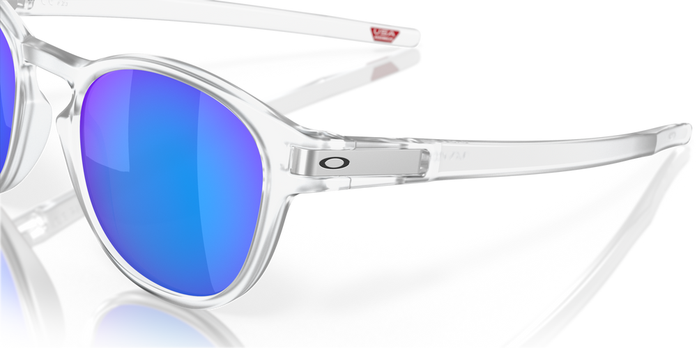 Oakley Okulary przeciwsłoneczne z polaryzacją Latch Matte Clear, Prizm Sapphire Polarized OO9265-65