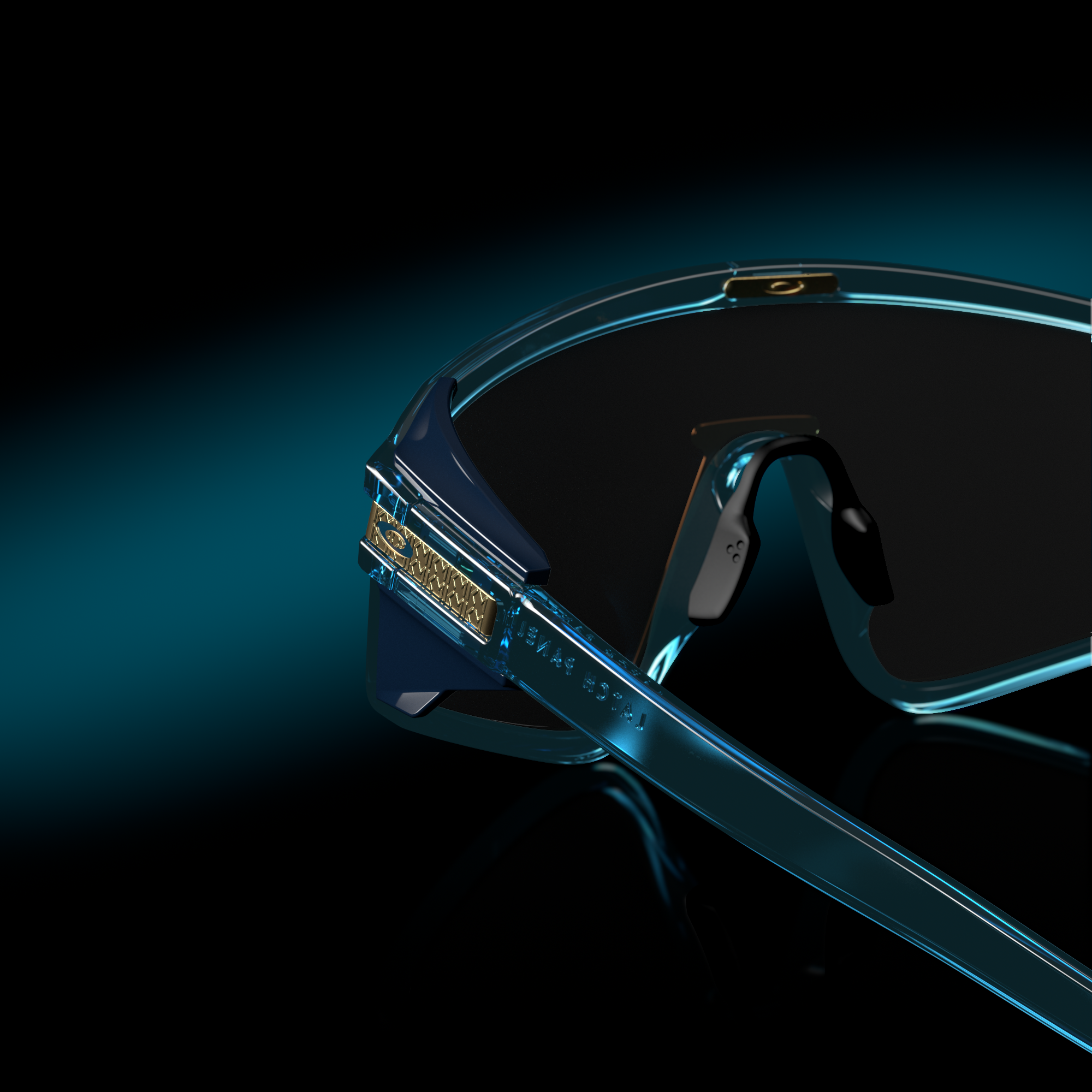 Oakley Okulary przeciwsłoneczne LATCH PANEL Kylian Mbappé Signature Transparent Stonewash / Prizm Tungsten OO9404-08