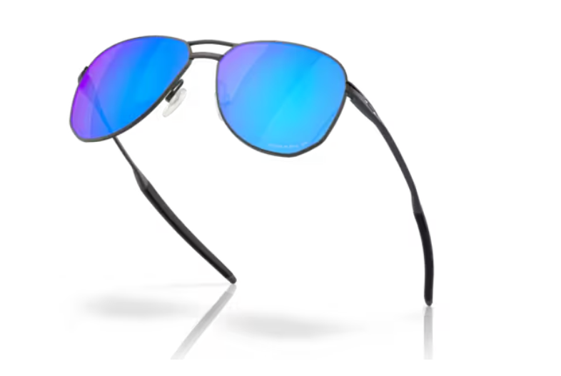 Oakley Okulary przeciwsłoneczne z polaryzacją Satin Light Steel, Prizm Sapphire Polarized OO6050-04