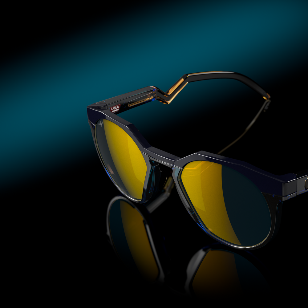 Oakley Okulary przeciwsłoneczne HSTN Kylian Mbappé Signature Navy Transparent Blue / Prizm 24k Polarized OO9242-11