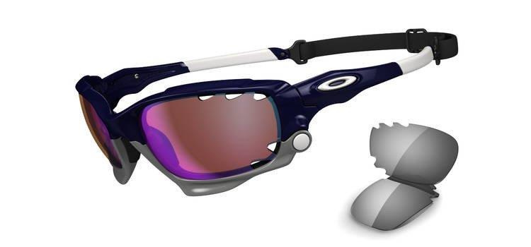 Oakley Sunglasses RACING JACKET Polished Navy/VR28 Blue Iridium & Grey OO9171-17