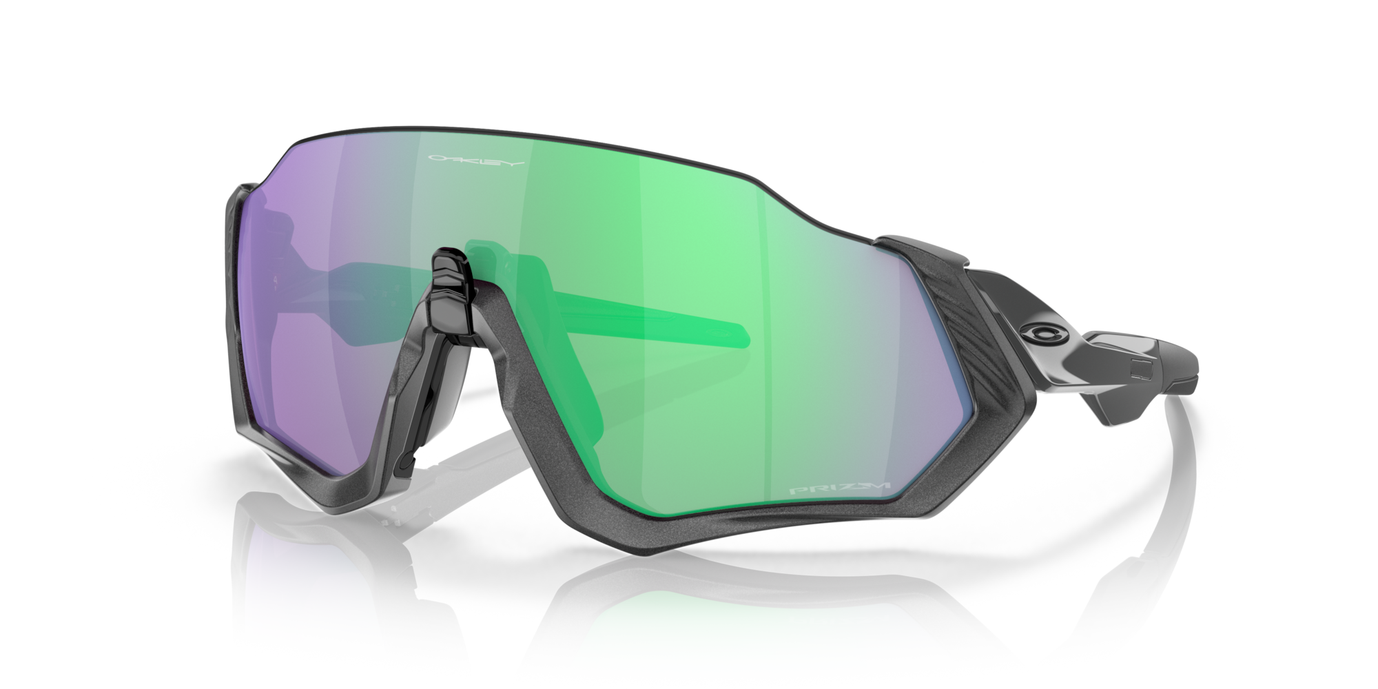 Oakley Okulary przeciwsłoneczne FLIGHT JACKET Matte Steel/Prizm Road Jade OO9401-15