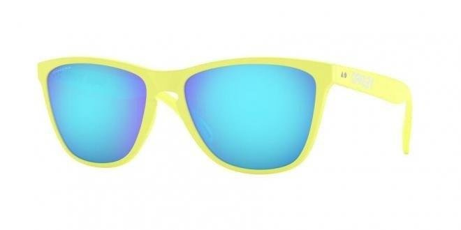Oakley Okulary przeciwsłoneczne FROGSKIN 35th ANNIVERSARY Matte Neon Yellow/Prizm Sapphire OO9444-03