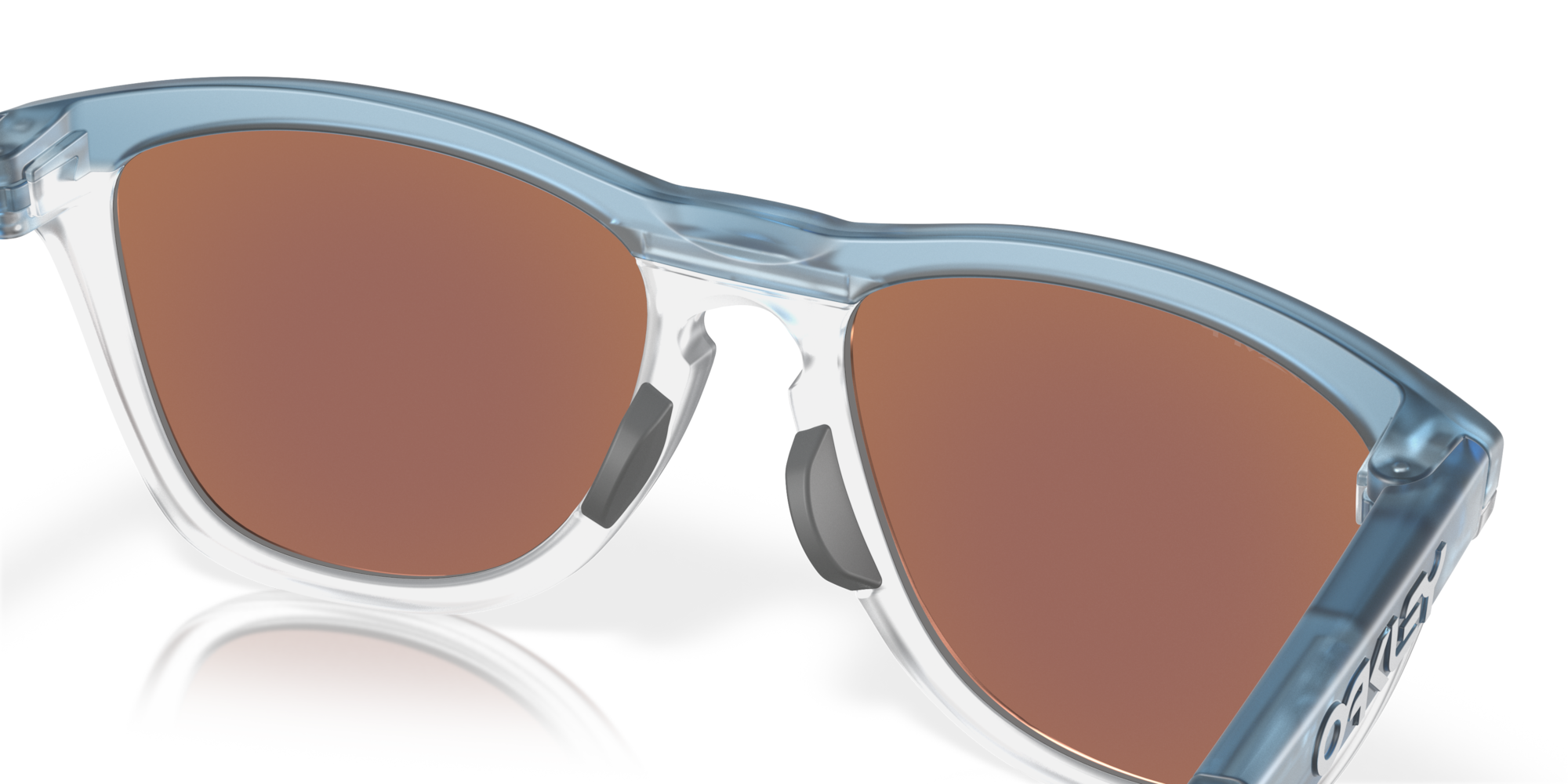 Oakley Okulary przeciwsłoneczne FROGSKINS RANGE Transparent Stonewash/Prizm Deep Water Polarized OO9284-09