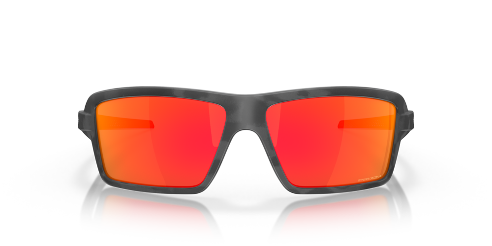 Oakley Okulary przeciwsłoneczne CABLES Black Camo, Prizm Ruby O9129-04