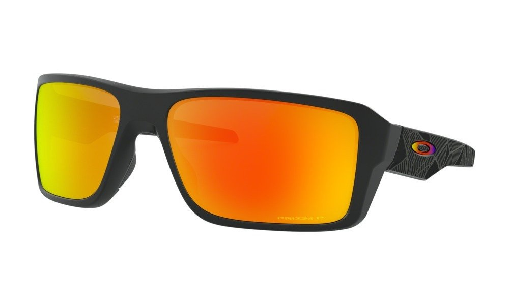 Oakley Sunglasses DOUBLE EDGE Matte Black Prizmatic/Prizm Ruby Polarized OO9380-23