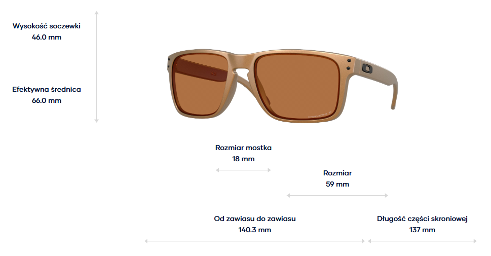 Oakley Okulary przeciwsłoneczne HOLBROOK XL Bronze / Prizm Bronze Polarized OO9417-53