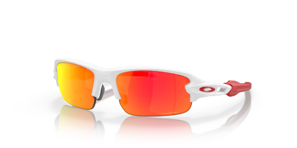 Oakley Sunglasses Junior FLAK XXS Matte White, Prizm Ruby OJ9008-09