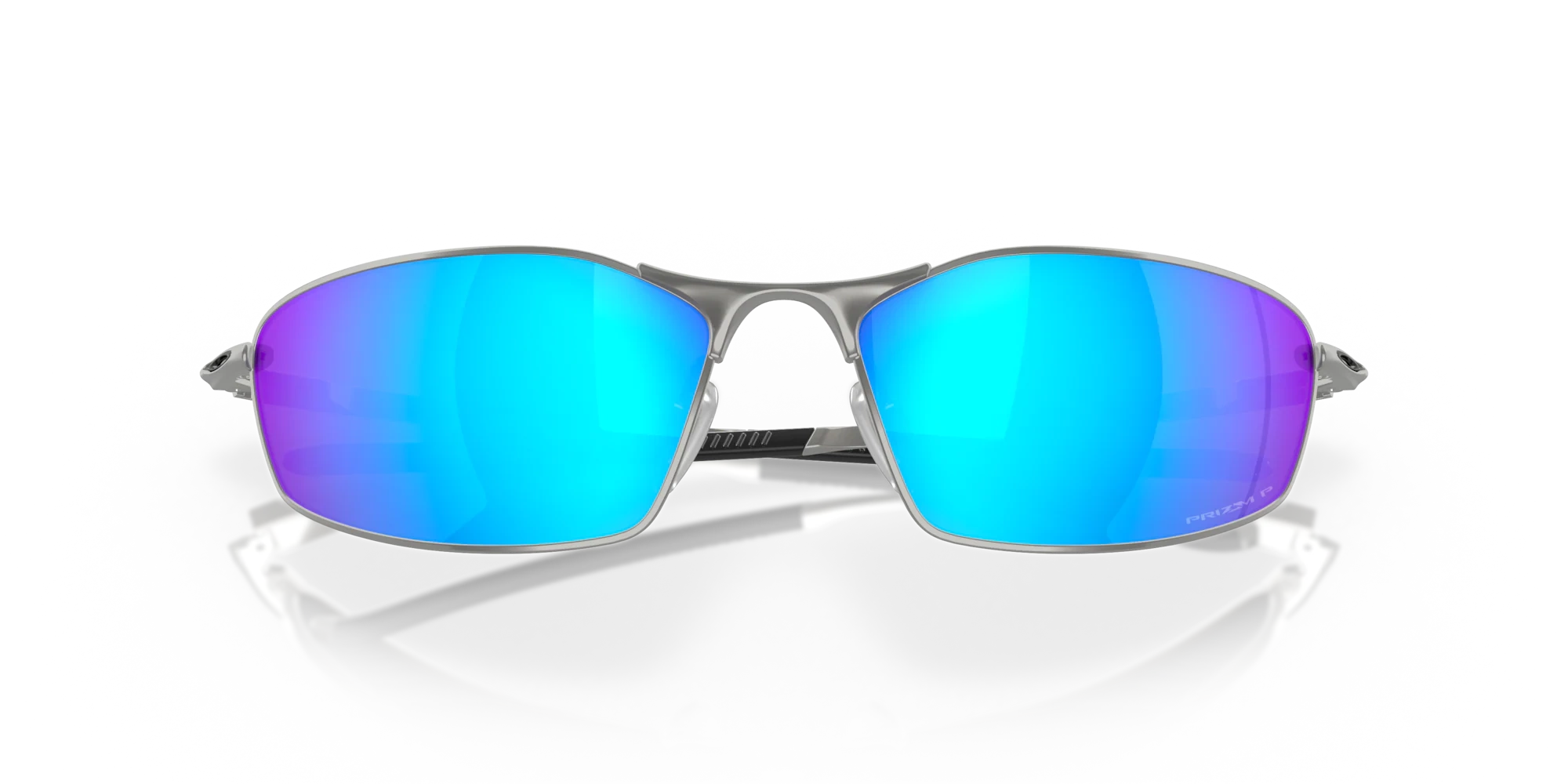 Oakley Sunglasses WHISKER Satin Chrome/Prizm Sapphire Iridium Polarized OO4141-04