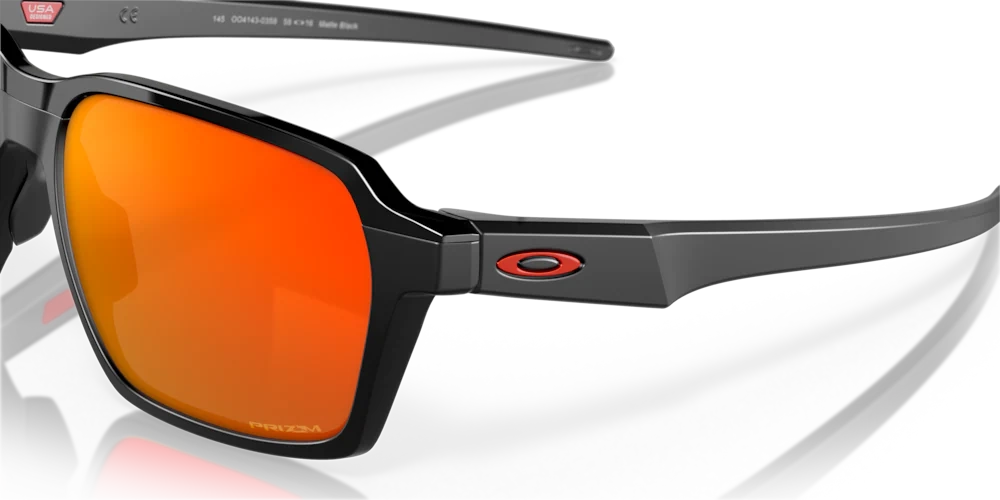 Oakley Sunglasses PARLAY Matte Black/Prizm Ruby OO4143-03