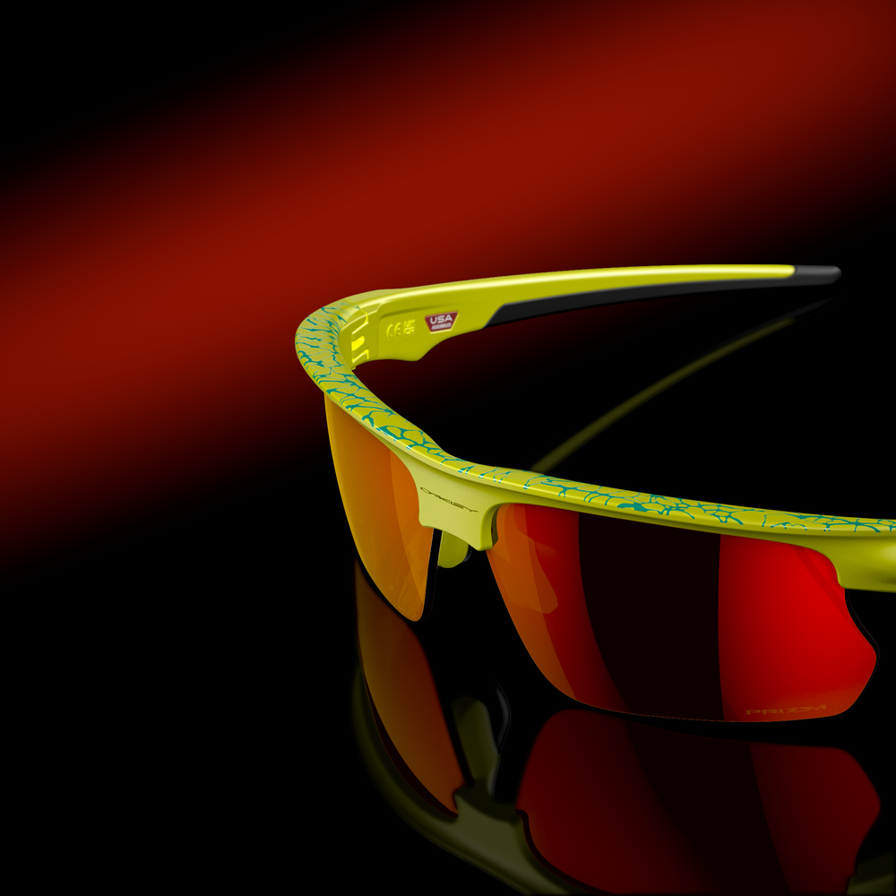 Oakley Okulary przeciwsłoneczne BISPHAERA Matte Tennis Ball Yellow / Prizm Ruby OO9400-13