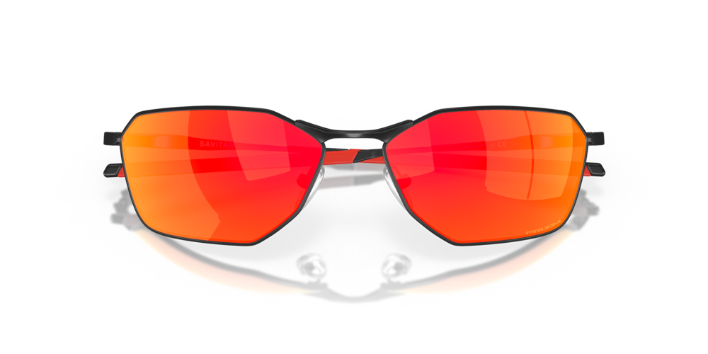 Oakley Okulary przeciwsłoneczne SAVITAR Satin Black, Prizm Ruby OO6047-09