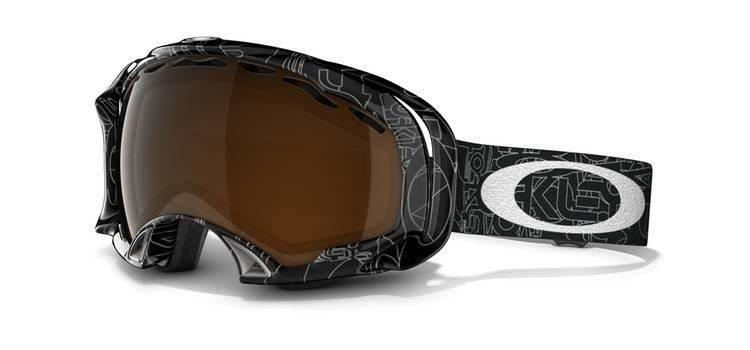 OAKLEY Gogle SPLICE Silver Factory Text/Black Iridium57-498