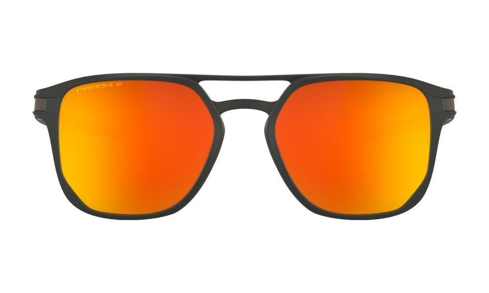Oakley Okulary przeciwsłoneczne LATCH ALPHA Matte Black/Prizm Ruby Polarized OO4128-05