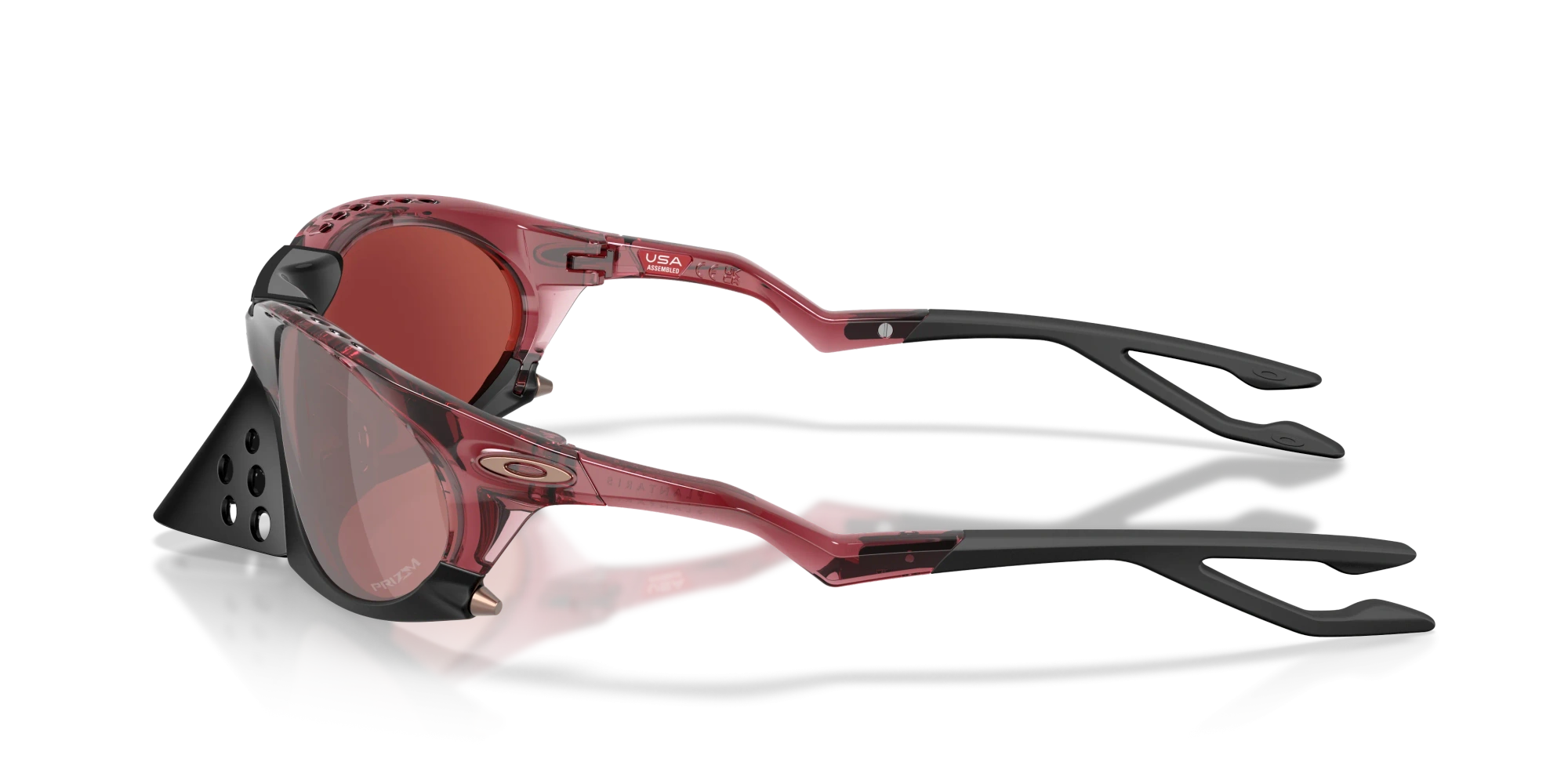 Oakley Sunglasses PLANTARIS Transparent Iron Red/Prizm Snow Black Iridium OO9437-16