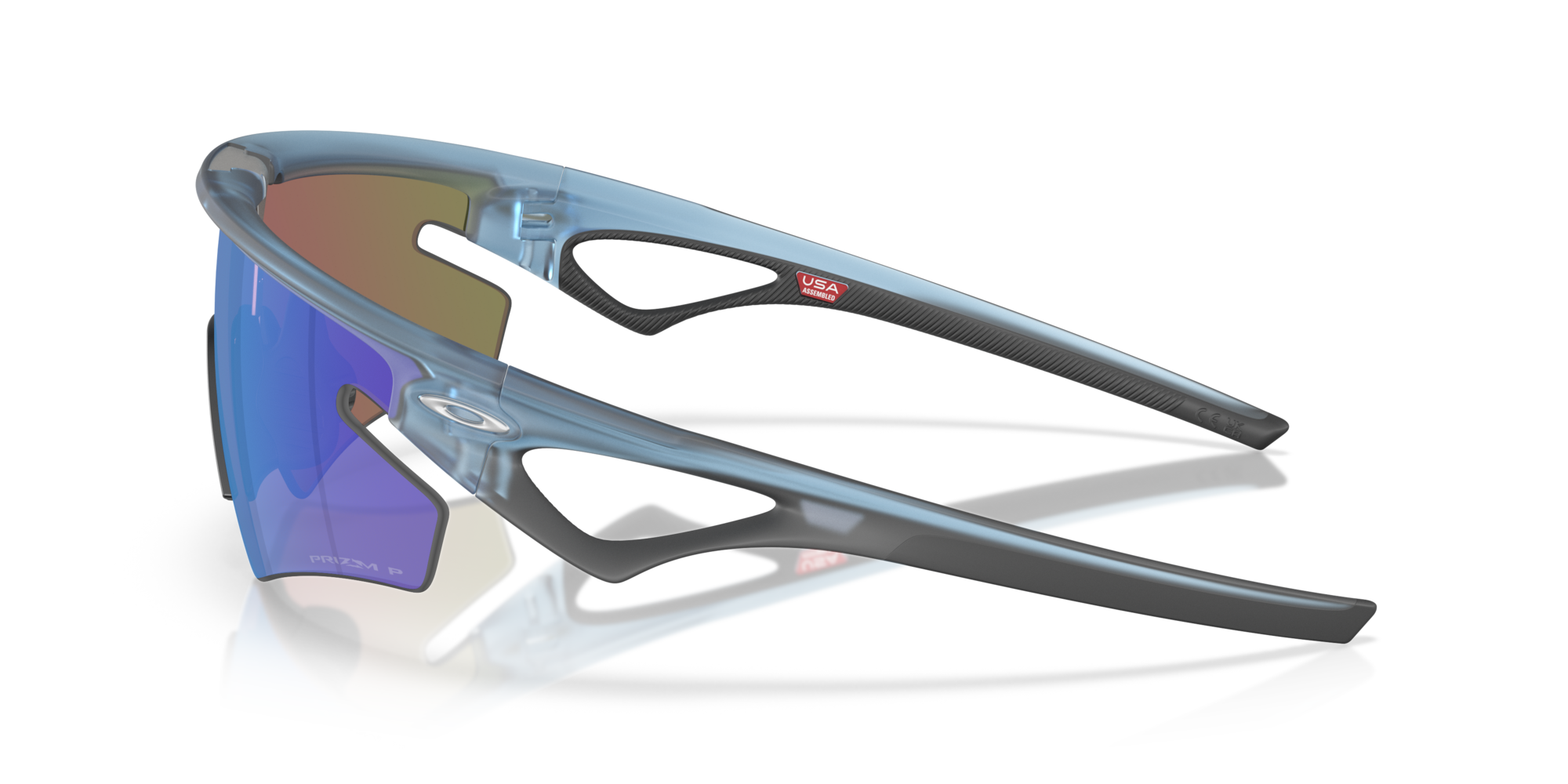 Oakley Okulary przeciwsłoneczne SPHAERA SLASH Matt Transparent Stonewash / Prizm Sapphire Polarized OO9499-03