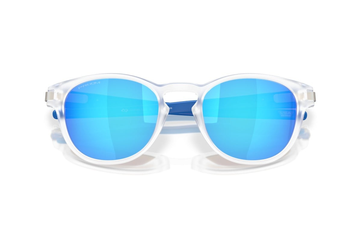 Oakley Okulary przeciwsłoneczne LATCH Matte Clear / Prizm Sapphire OO9265-76