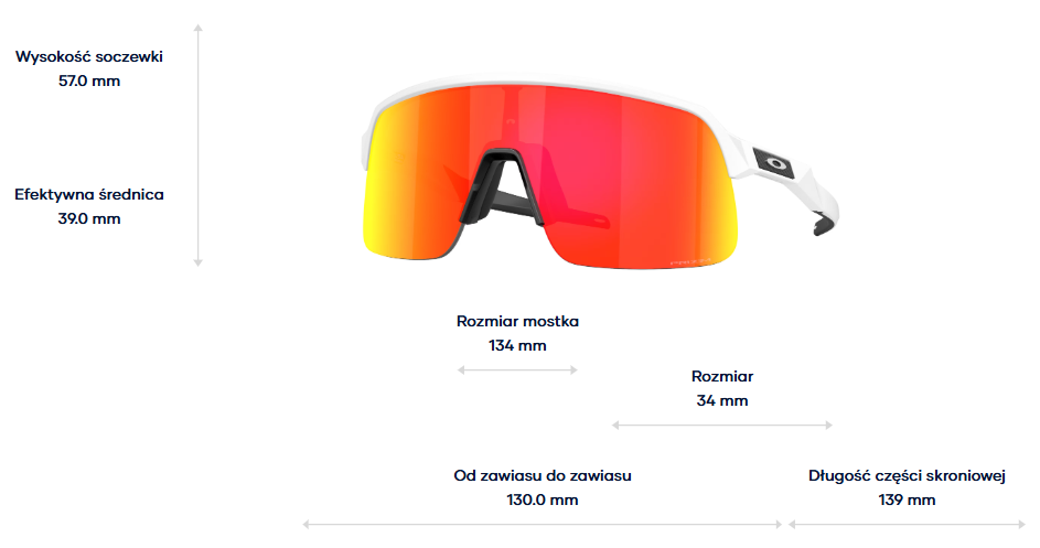 Oakley Okulary przeciwsłoneczne SUTRO LITE S Matte White / Prizm Ruby OO9496-02