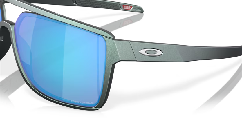 Oakley Okulary przeciwsłoneczne CASTEL Matte Silver/Blue Colorshift / Prizm Sapphire OO9147-13