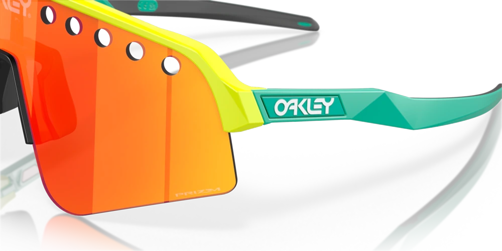 Oakley Okulary przeciwsłoneczne SUTRO Lite Sweep Vented Tennis Ball Yellow, Prizm Ruby OO9465-06