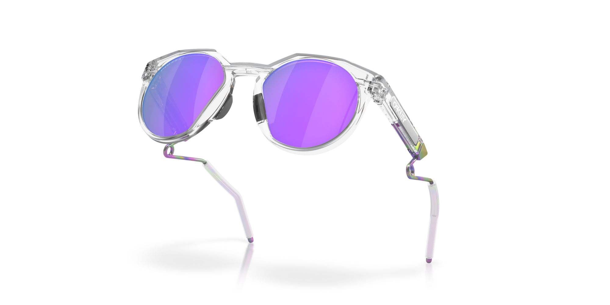 Oakley Okulary przeciwsłoneczne HSTN METAL Matte Clear / Prizm Violet OO9279-02