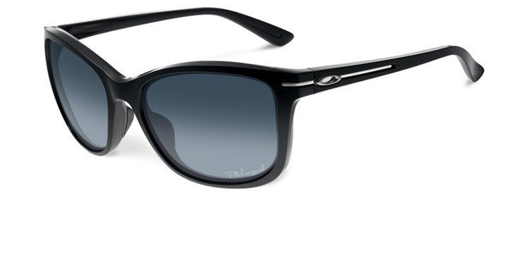 Oakley Sunglasses DROP IN Polished Black/Grey Gradient Polarized OO9232-01