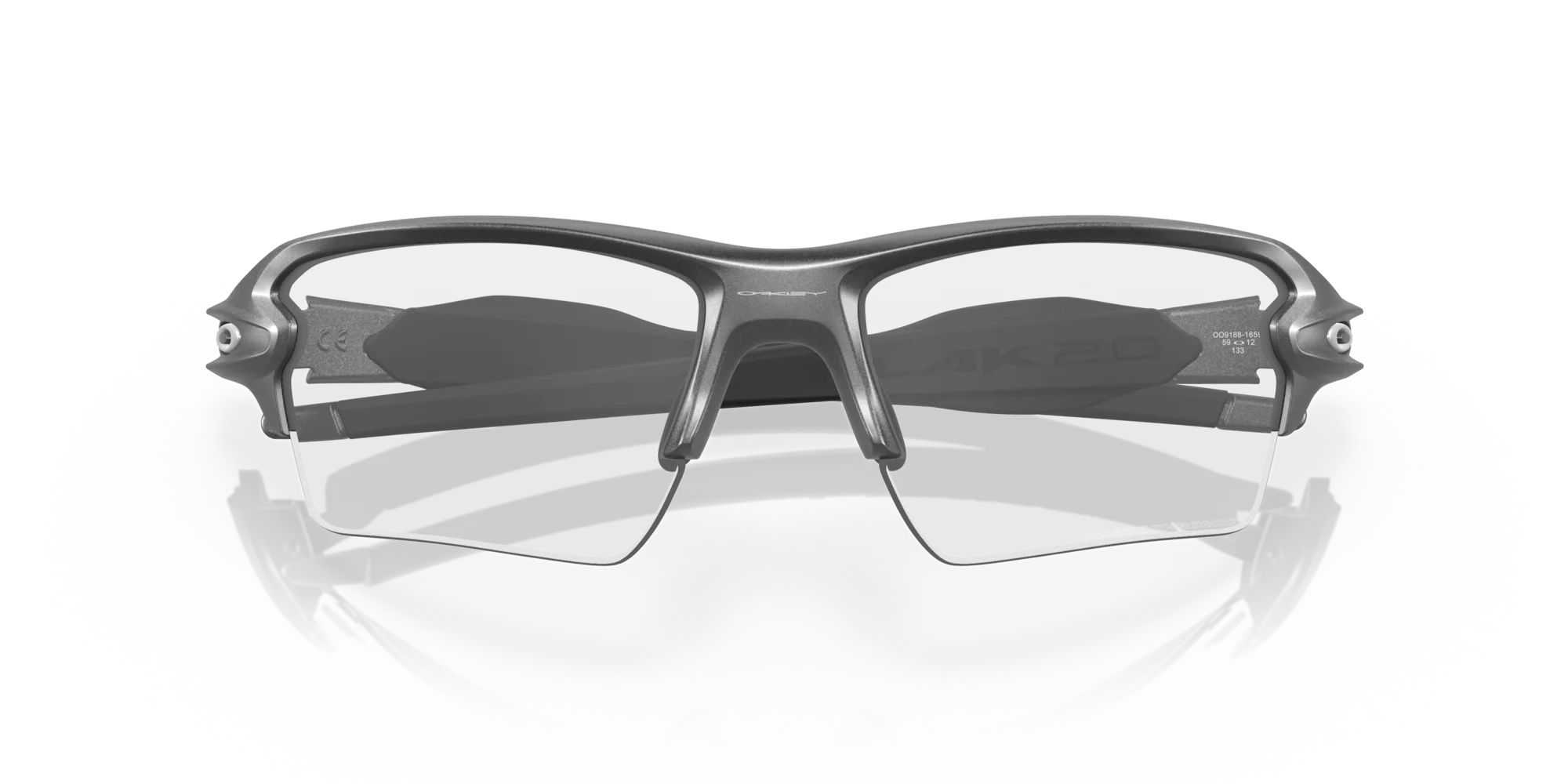 Oakley Okulary Przeciwsłoneczne Ochronne FLAK 2.0 XL Steel/Black Iridium Photochromic Activated OO9188-16