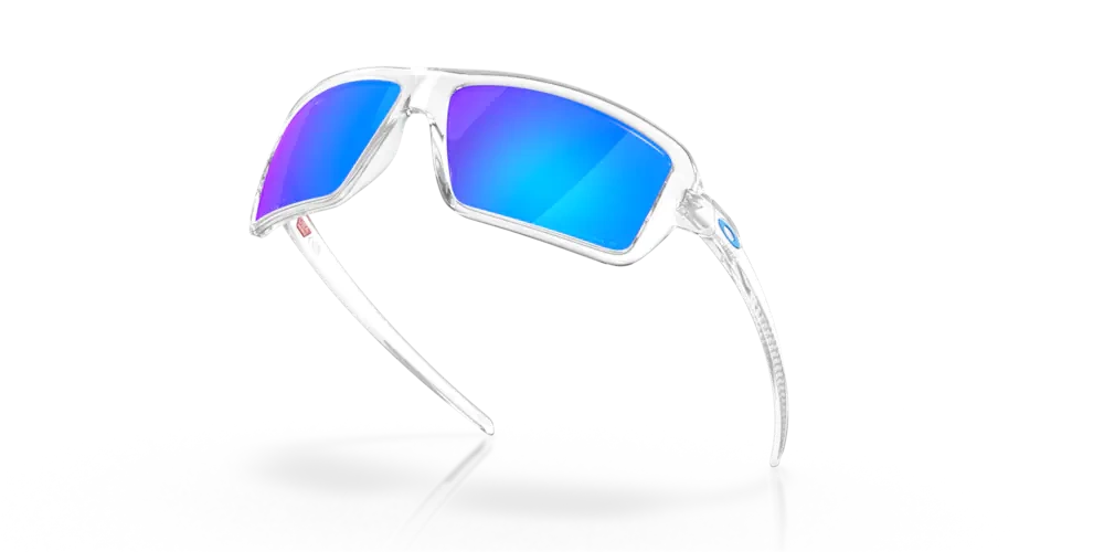 Oakley Sunglasses CABLES OO9129-05 Polished Clear, Prizm Sapphire Polarized