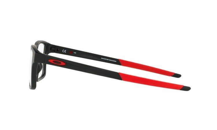 OAKLEY Okulary korekcyjne CHAMFER SQUARED Satin Black Red OX8143-05