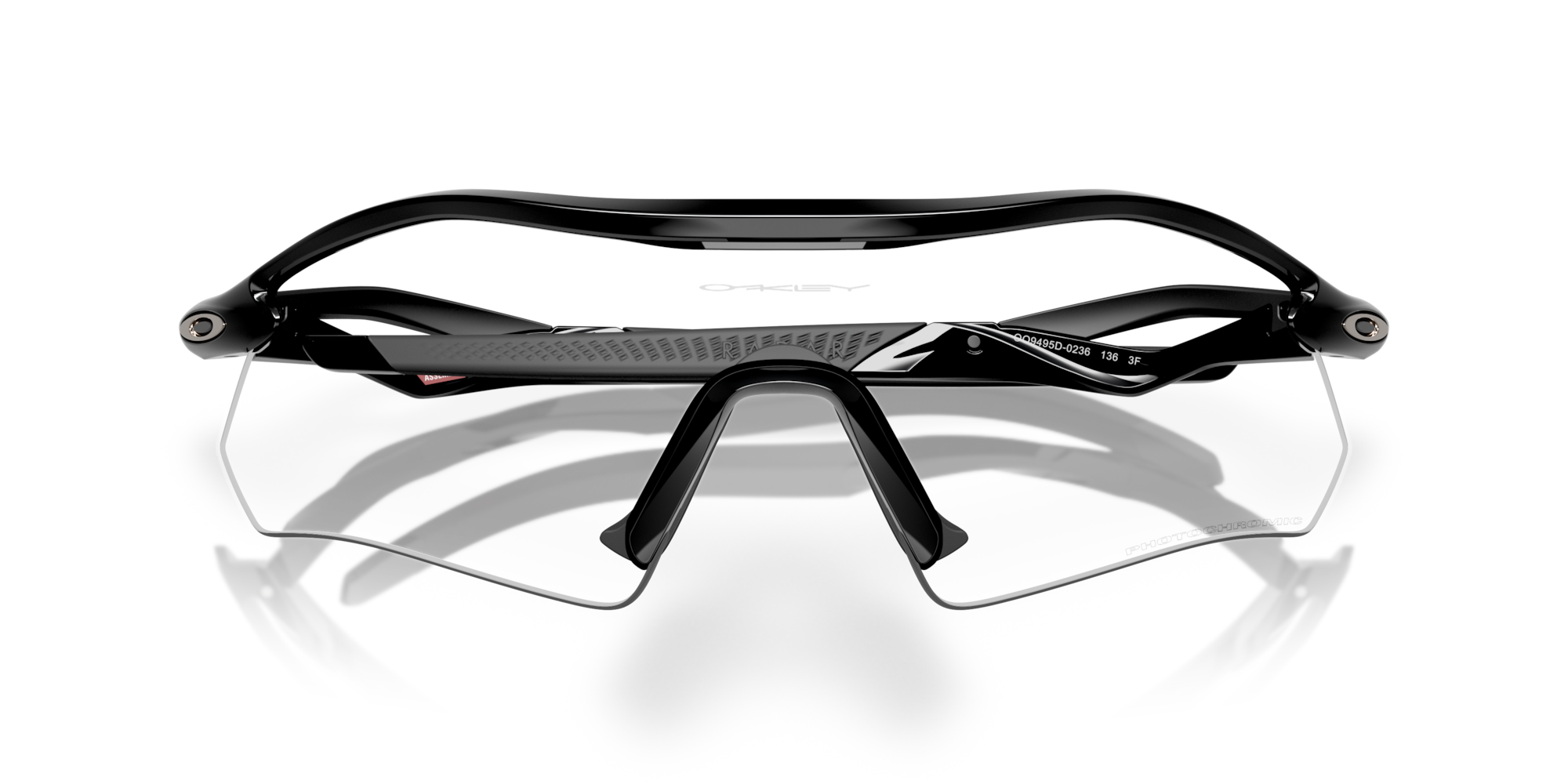 Oakley Okulary przeciwsłoneczne RADAR PLATE Polished black / Clear to black iridium photochromic OO9495D-02