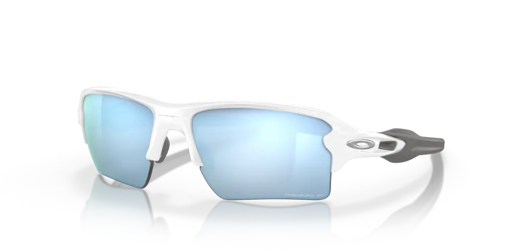 Oakley FLAK 2.0 XL Polished White/Prizm Deep Water Polarized OO9188-82