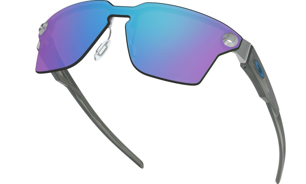Oakley Okulary przeciwsłoneczne LUGPLATE Satin Chrome/Prizm Sapphire OO4139-03