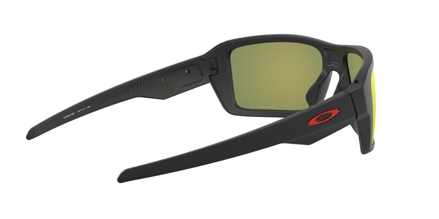 Oakley Okulary przeciwsłoneczne DOUBLE EDGE Matte Black / Prizm Ruby Polarized OO9380-05