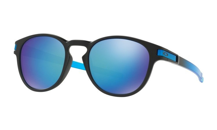 Oakley Sunglasses LATCH PRIZM™ SAPPHIRE FADE COLLECTION Matte Black / Prizm Sapphire Polarized OO9265-1853