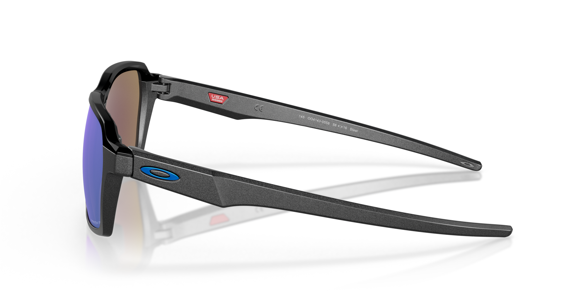 Oakley Sunglasses PARLAY Steel/Prizm Sapphire Polarized OO4143-05