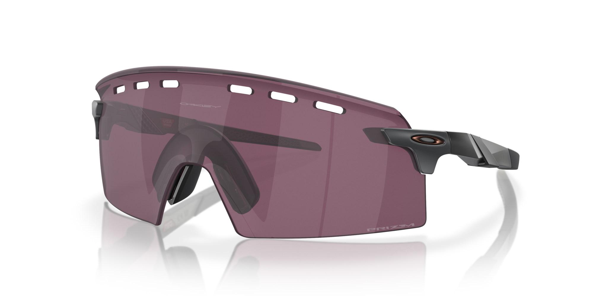 Oakley Okulary przeciwsłoneczne ENCODER STRIKE VENTED Matte Grey Smoke/Prizm Road Black OO9235-10