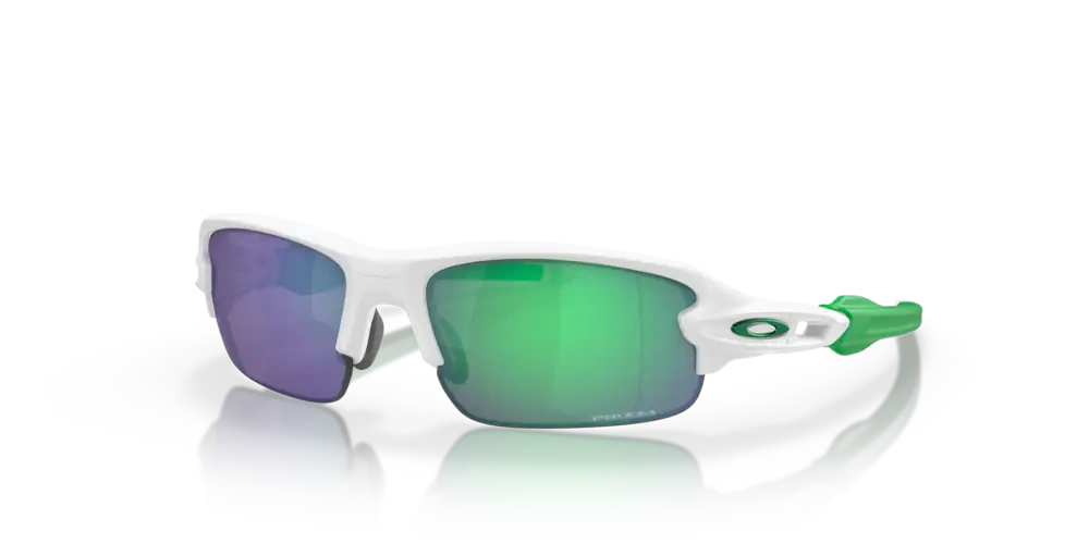 Oakley Sunglasses Junior FLAK XXS Matte White, Prizm Jade OJ9008-08