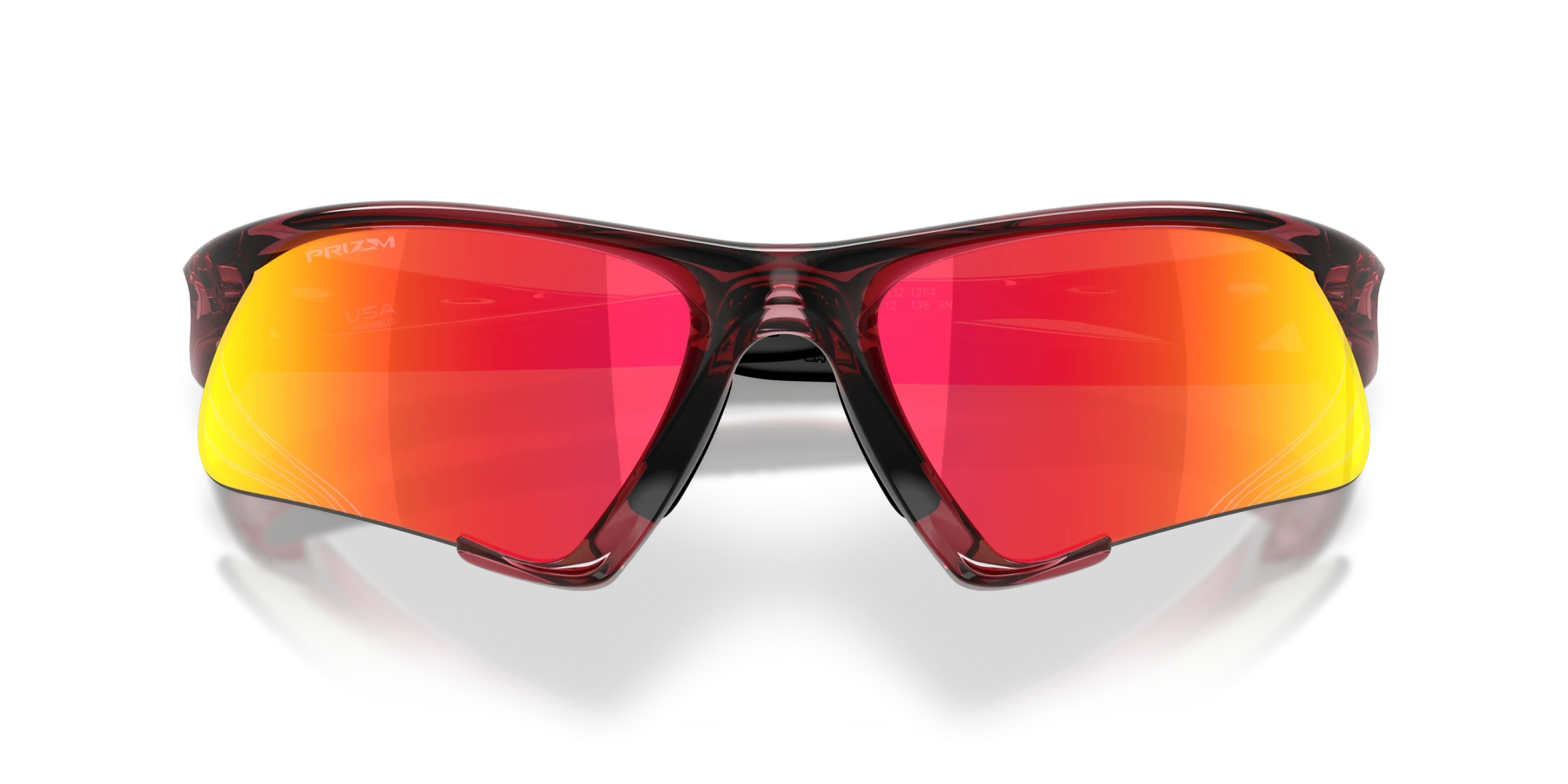 Oakley Okulary przeciwsłoneczne SUTURE JACKET Basecamp Collection Transparent Iron Red/Prizm Ruby OO9532-12