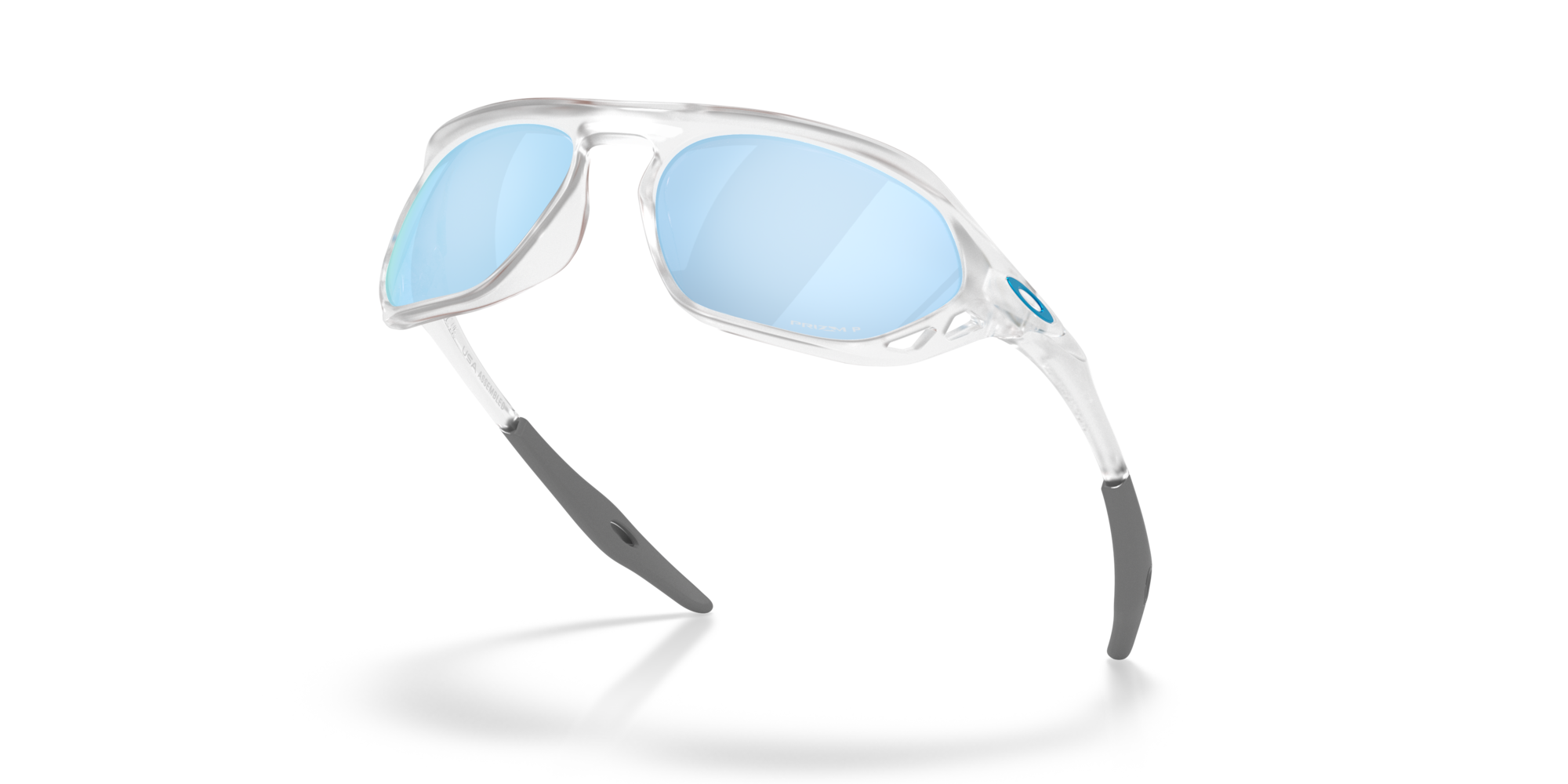 Oakley Okulary przeciwsłoneczne CAGE JACKET Matte Clear/Prizm Deep Water Polarized OO9537-02