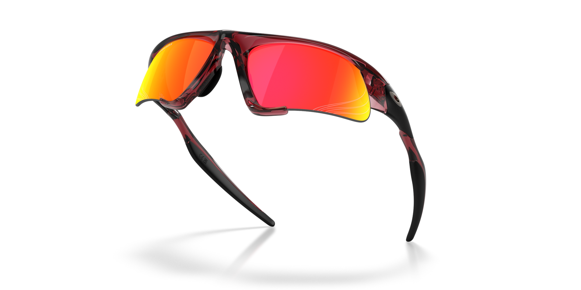 Oakley Okulary przeciwsłoneczne SUTURE JACKET Basecamp Collection Transparent Iron Red/Prizm Ruby OO9532-12