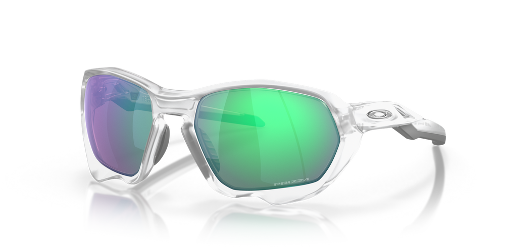 Oakley Okulary przeciwsłoneczne PLAZMA Matte Clear / Prizm Road Jade OO9019-16
